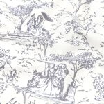 Tissu cretonne imprim faon toile de jouy favorite naturel - mondial tissus