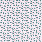 Tissu cretonne mini ptales fond rose - mt - mondial tissus