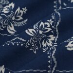Tissu cretonne patchwork okinawa bleu - mt - mondial tissus