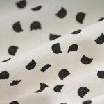 Tissu cretonne petit chat noir blanc - mt - mondial tissus