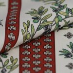 Tissu cretonne provenale garance terracotta - mondial tissus