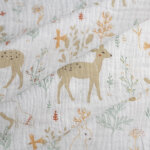 Tissu double gaze biche blanc - domotex - mondial tissus