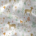 Tissu double gaze biche blanc - domotex - mondial tissus