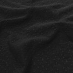 Tissu double gaze broderie petite fleur noir - domotex - mondial tissus