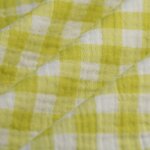 Tissu double gaze grand vichy vert - mondial tissus