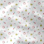 Tissu double gaze lgumes en folie blanc - domotex - mondial tissus