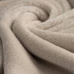 Tissu doudou cozy uni beige - mondial tissus