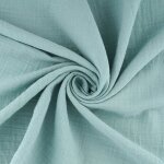 Tissu � draps double gaze bleu c�ladon - mt - mondial tissus