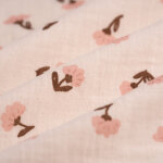 Tissu drap double gaze imprim floriane cru - mt - mondial tissus