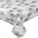 Tissu enduit pour nappe fleurs ginkgo - mondial tissus