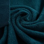 Tissu �ponge bambou douce bleu paon - mondial tissus