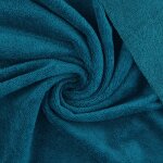 Tissu �ponge bambou doudou bleu canard - mondial tissus