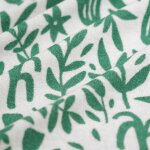 Tissu �ponge v�g�tal bicolore blanc vert - mondial tissus