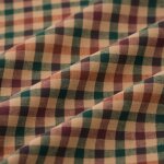 Tissu flanelle carreaux vichy multicolore beige - mondial tissus
