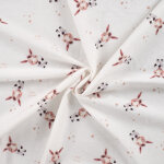 Tissu flanelle imprim� digital �ne mignon �cru - mondial tissus