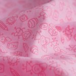 Tissu flanelle rose �cole - mondial tissus