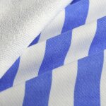 Tissu french terry relief rayure bleu blanc - mt - mondial tissus