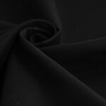 Tissu gabardine gabin uni noir - mondial tissus