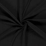 Tissu gabardine poly viscose elasthanne histo noir - mondial tissus