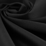 Tissu gabardine polyester viscose noir - mondial tissus
