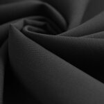 Tissu gabardine polyester viscose uni anthracite - mondial tissus