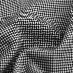 Tissu gabardine polyviscose pied de poule - mondial tissus