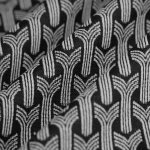 Tissu jacquard breloque noir - mondial tissus