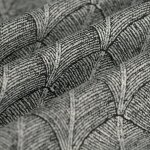 Tissu jacquard claustra noir �cru - mt - mondial tissus