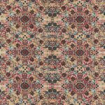 Tissu jacquard motifs tapis persan oriental - mondial tissus