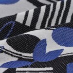 Tissu jacquard totem recycl bleu - origine france - mt - mondial tissus