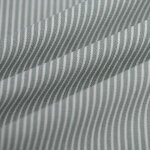 Tissu jeans fine rayure blanc kaki - mt - mondial tissus