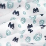 Tissu jersey coton bio paillon blanc - mondial tissus