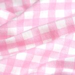 Tissu jersey coton vichy rose - mondial tissus