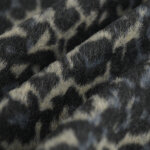 Tissu lainage lopard noir bleu - mondial tissus