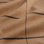 Tissu lainage manteau carreaux noir marron - mondial tissus