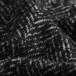 Tissu lainage manteau chevrons gris sombre - mondial tissus