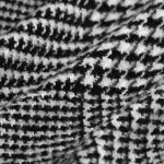 Tissu lainage manteau pied de coq �cru noir - mondial tissus