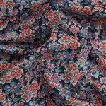 Tissu liberty anokhi rose marine - liberty - mondial tissus