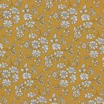 Tissu liberty jaune moutarde fleurs - liberty - mondial tissus