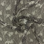 Tissu liberty soie crpe noir fleurs - liberty - mondial tissus