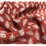 Tissu liberty soie crpe rouge fleurs - liberty - mondial tissus