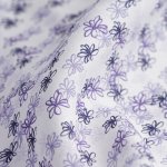 Tissu lin chemise fleurs violettes - mondial tissus