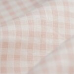 Tissu lin lav� rose vichy - mt - mondial tissus