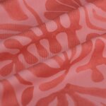 Tissu maillot de bain coquillage feuille corail rose - mondial tissus