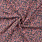 Tissu maillot de bain imprim lopard rsistant uv et chlore rose - mondial tissus
