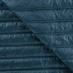 Tissu matelass ligne horizon double face doudoune uni bleu - mondial tissus