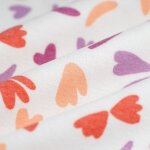 Tissu molleton coeur gommette cru - mt - mondial tissus