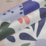 Tissu molleton grande fleur pastel - mt - mondial tissus