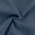 Tissu molleton sweat coton uni bleu fonc - mondial tissus