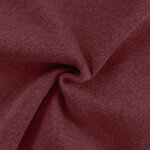 Tissu molleton sweat molly uni bordeaux - mondial tissus